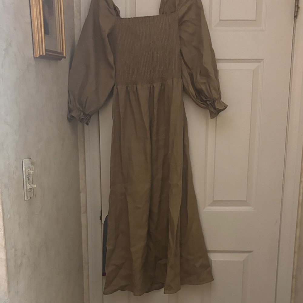 Reformation Brown Long Sleeve Dress